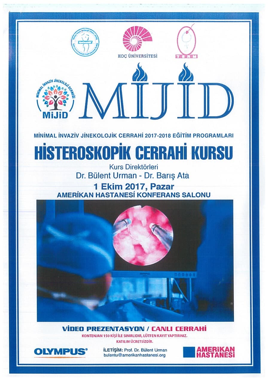 Öğretim Üyemiz Prof.Dr. Mehmet Vedat Atay Histeroskopik Cerrahi Kursu’nda konuşma gerçekleştirdi İstanbul Topkapı Üniversitesi
