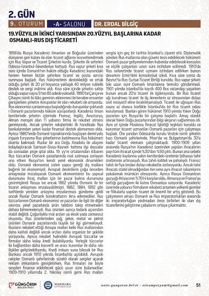 Dr. Öğr. Üyesi Erdal Bilgiç ''Uluslararası Osmanlık İktisat Tarihi'' Sempozyumuna katıldı. İstanbul Topkapı Üniversitesi