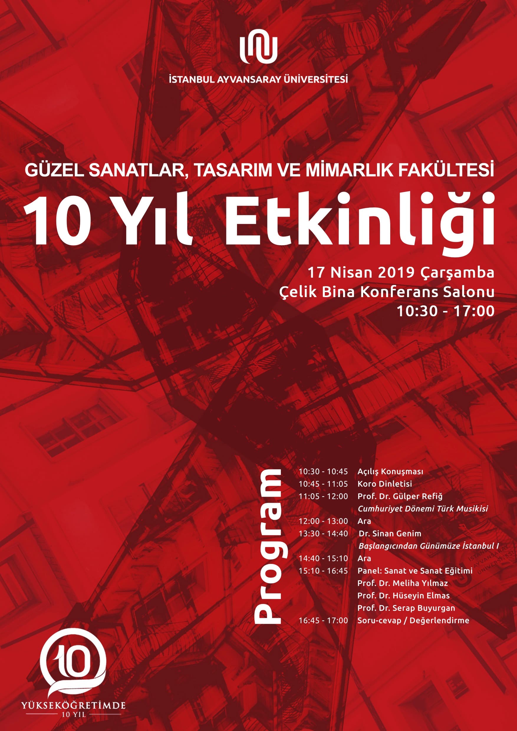 Güzel Sanatlar, Tasarım ve Mimarlık Fakültesi 10 Yıl Etkinliği Hk. İstanbul Topkapı Üniversitesi