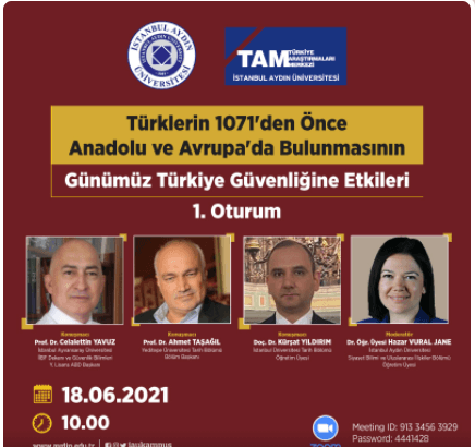 İİSB Fakültesi Dekanımız Prof.Dr. Celalettin Yavuz 1071’den önce Avrupa ve Anadolu’da bulunan Türklerin, Türkiye Güvenliğine etkilerini değerlendirdi. İstanbul Topkapı Üniversitesi