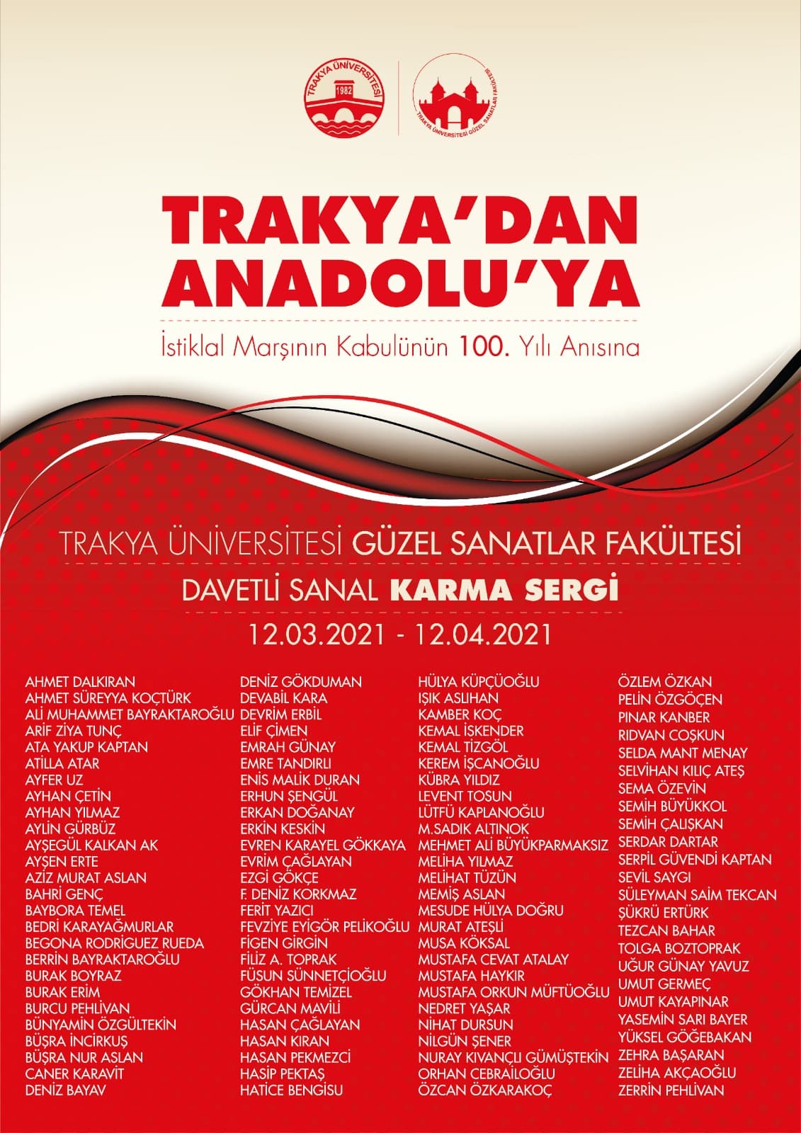 Prof. Dr. Bünyamin Özgültekin, “Trakya’dan Anadolu’ya: İstiklal Marşının Kabulünün 100. Yılı Anısına” Sergisine Davetli Sanatçı Olarak Katıldı İstanbul Topkapı Üniversitesi